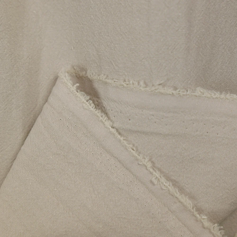 100% Coton lavé beige - Image 3