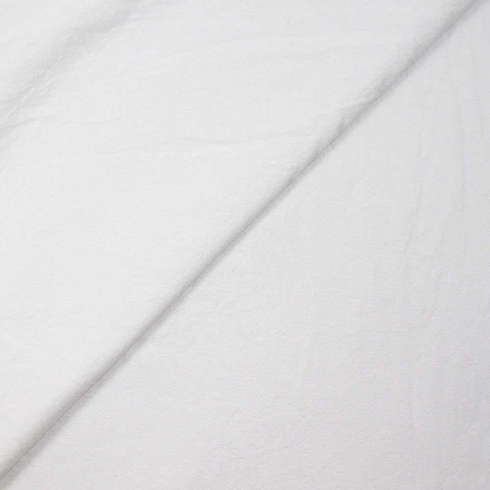 100% Coton lavé blanc