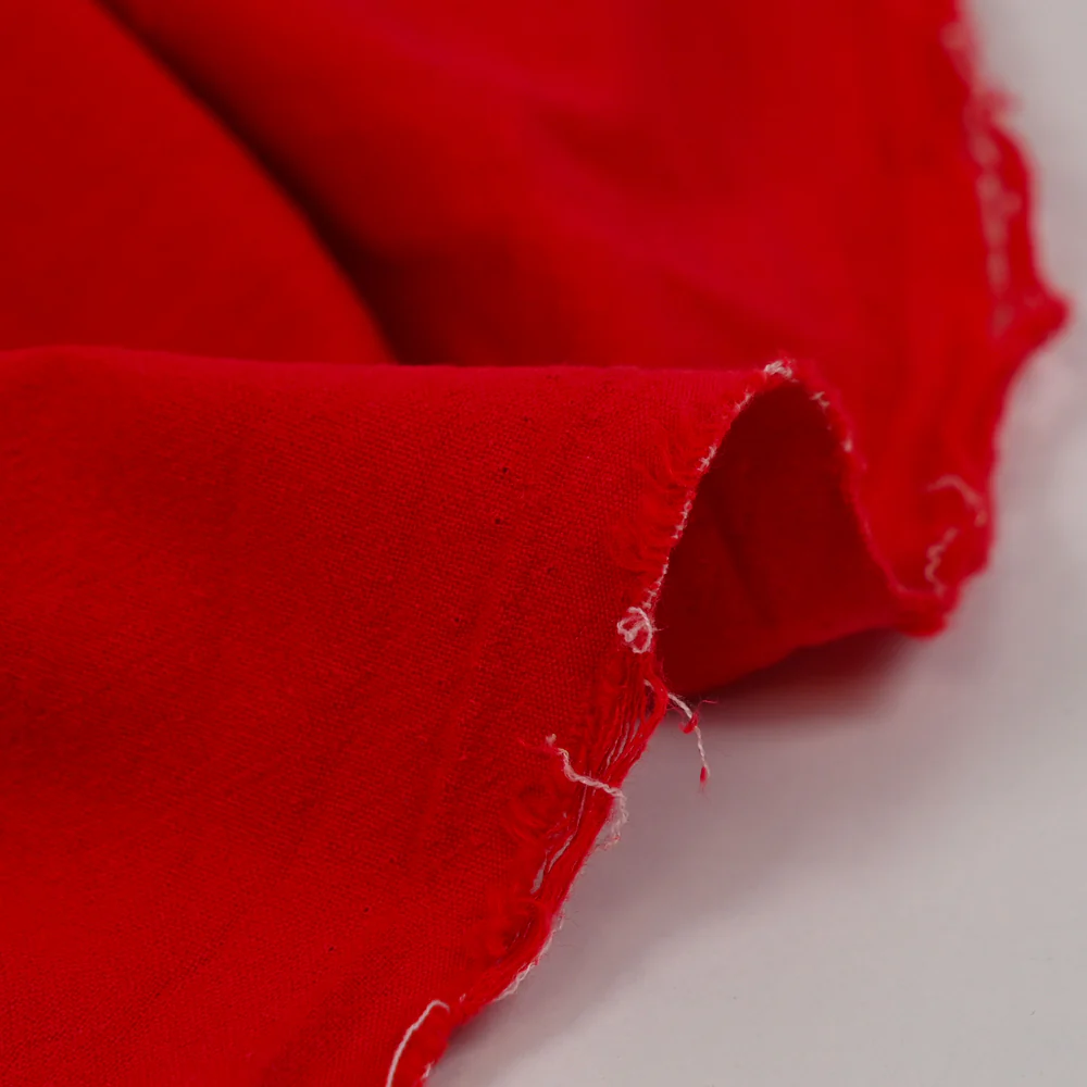 100% Coton lavé rouge - Image 4
