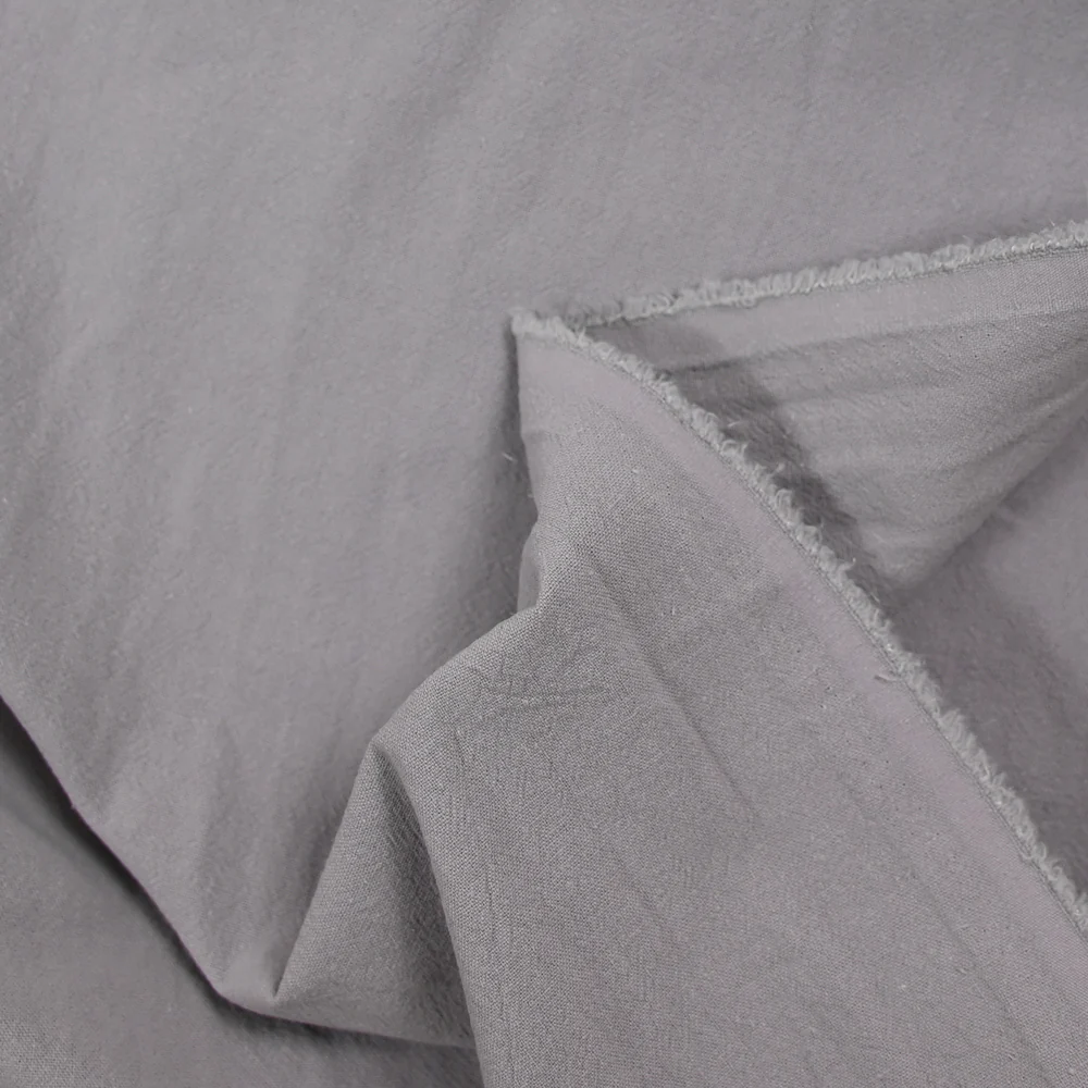 100% Coton lavé gris clair - Image 3