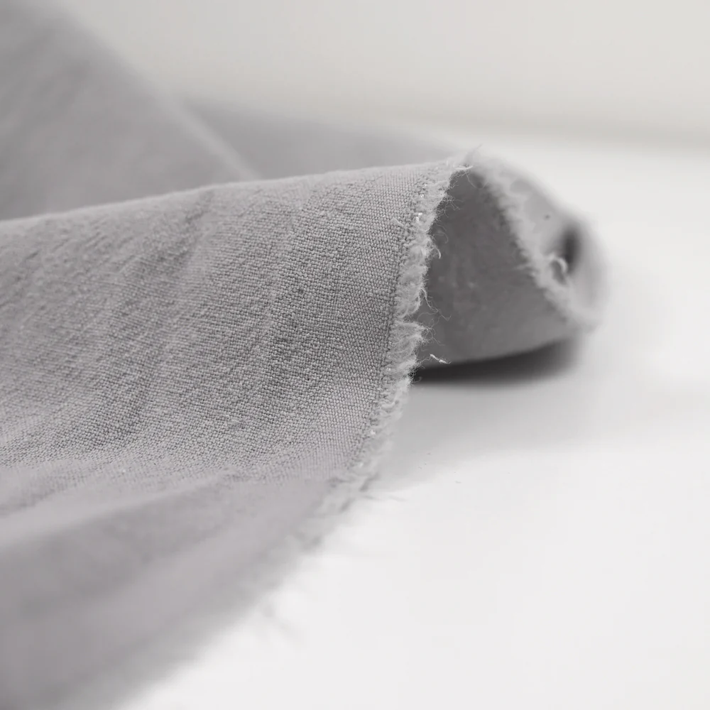 100% Coton lavé gris clair - Image 4