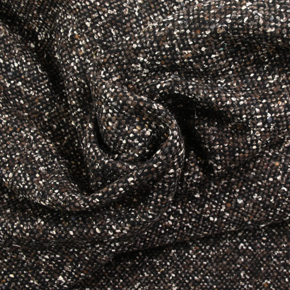 100% Laine fantaisie marron noir et écru - Image 2