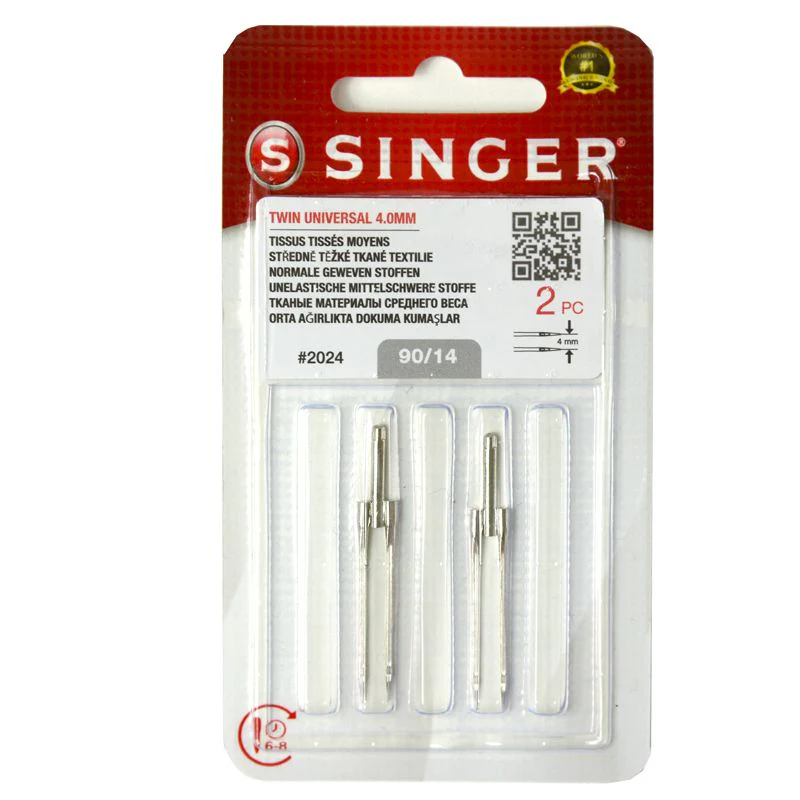 Blister 2 aiguilles jumelles 4 mm