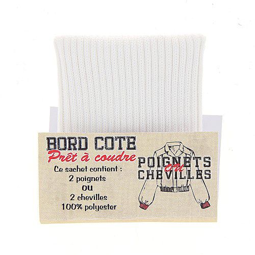 Bord cĂ´te 2 poignets/chevilles - Blanc