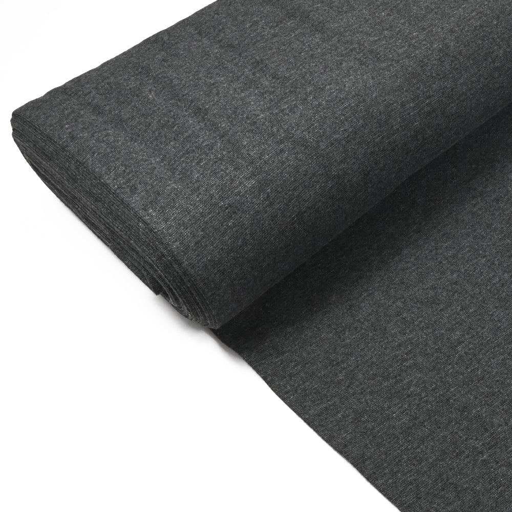 Bord-côte tubulaire anthracite chiné vendu au mètre
