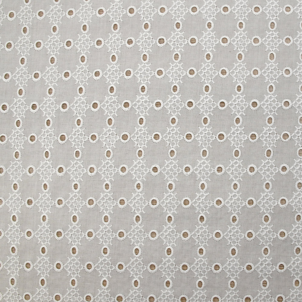Broderie anglaise Lyra blanc cassé
