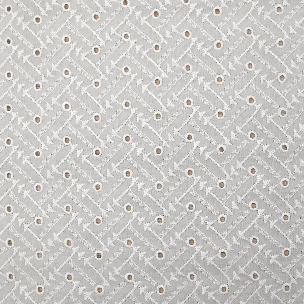 Broderie anglaise Moira blanc cassé