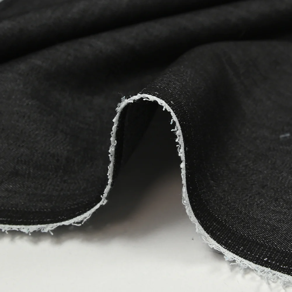 Chambray de polycoton noir - Image 5