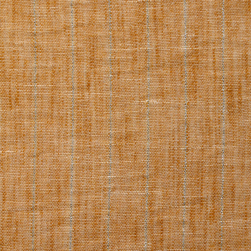 Chambray rayure Lurex Manon fond miel - Image 4