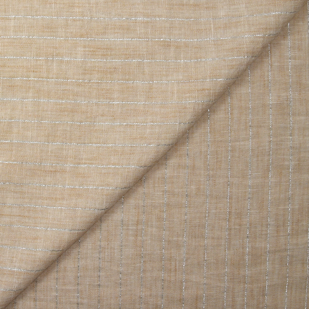 Chambray rayure Lurex Manon fond sable