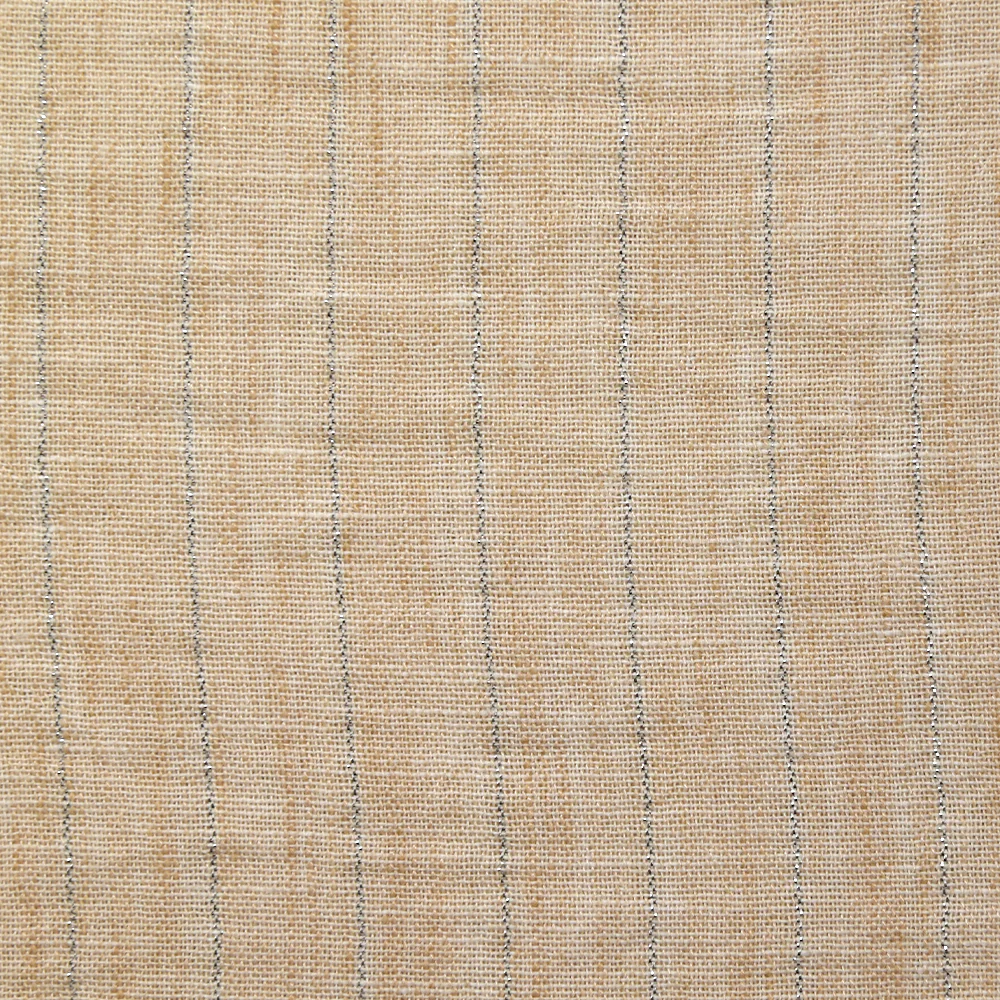 Chambray rayure Lurex Manon fond sable - Image 4