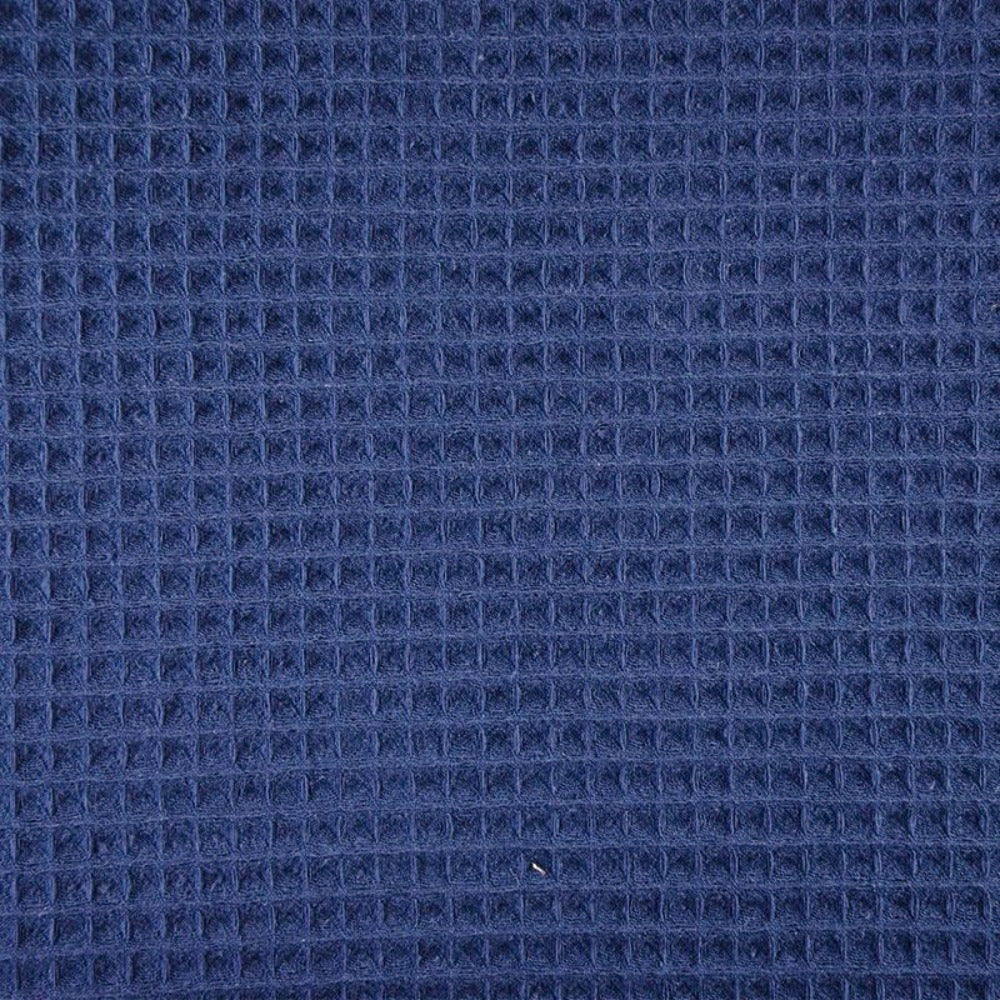 Coton 100% nid d'abeille indigo - Image 3