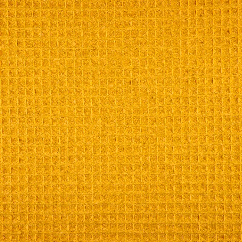 Coton 100% nid d'abeille moutarde - Image 4