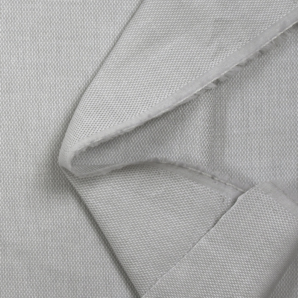 Coton chemise natté gris clair - Image 4