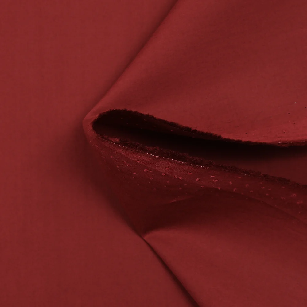 Coton imperméable fin bordeaux - Image 4