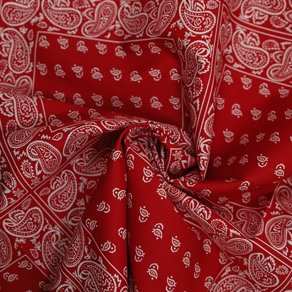 Coton imprimé bandana rouge - Image 2
