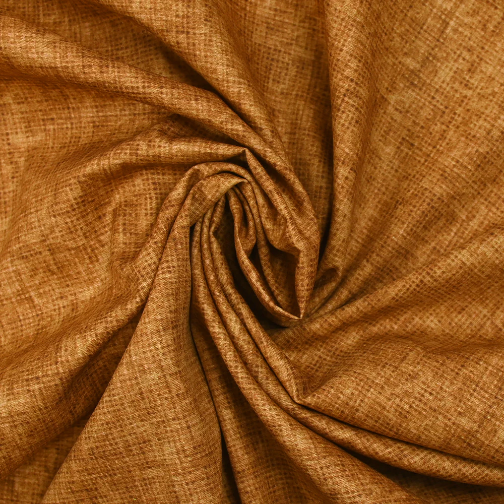 Coton imprimé effet chiné cuivre - Image 2