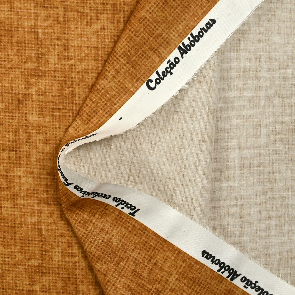 Coton imprimé effet chiné cuivre - Image 5