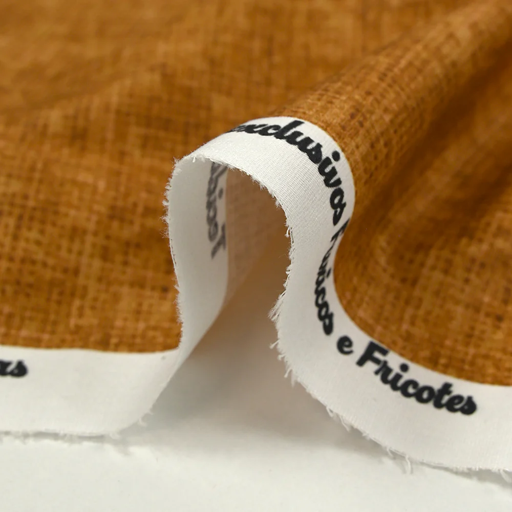 Coton imprimé effet chiné cuivre - Image 6