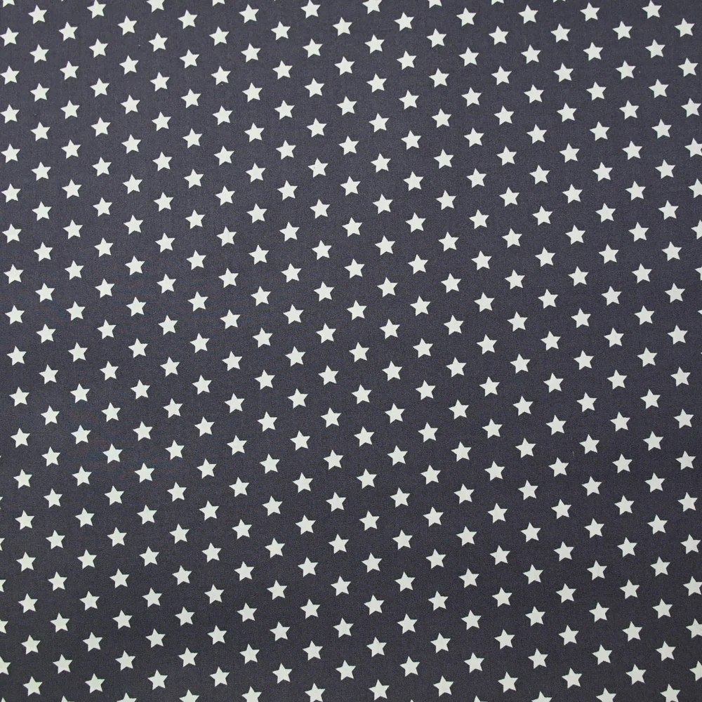 Coton imprimé étoile 1cm gris