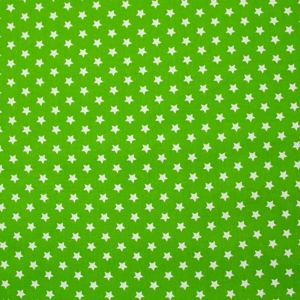 Coton imprimé étoile 1cm vert pistache
