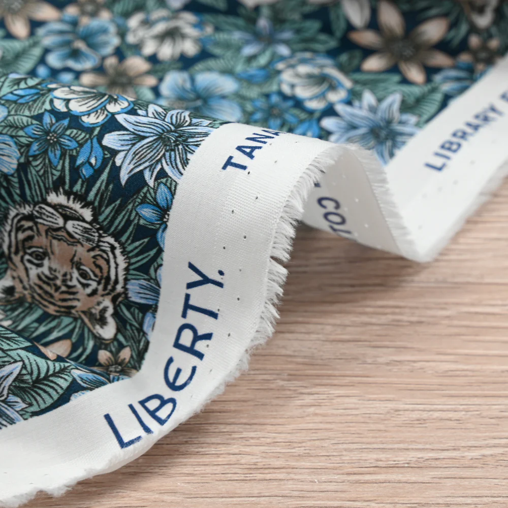 Coton liberty ® Scotty’s Tiger bleu au mètre - Image 6