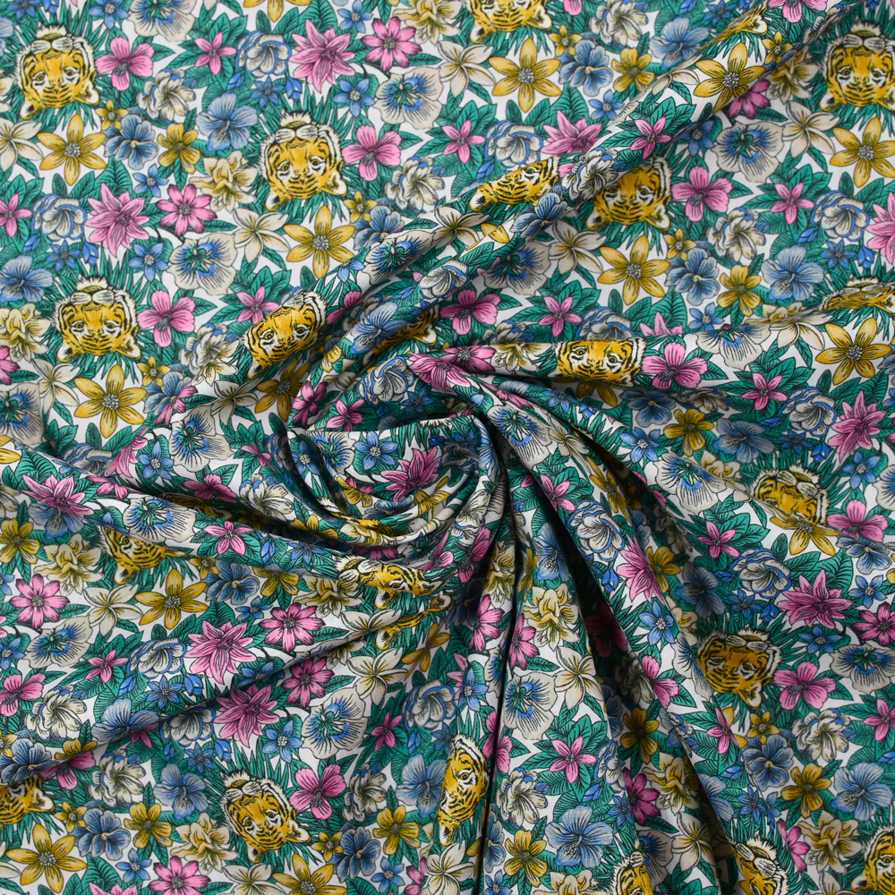 Coton liberty ® Scotty’s Tiger rose au mètre - Image 3