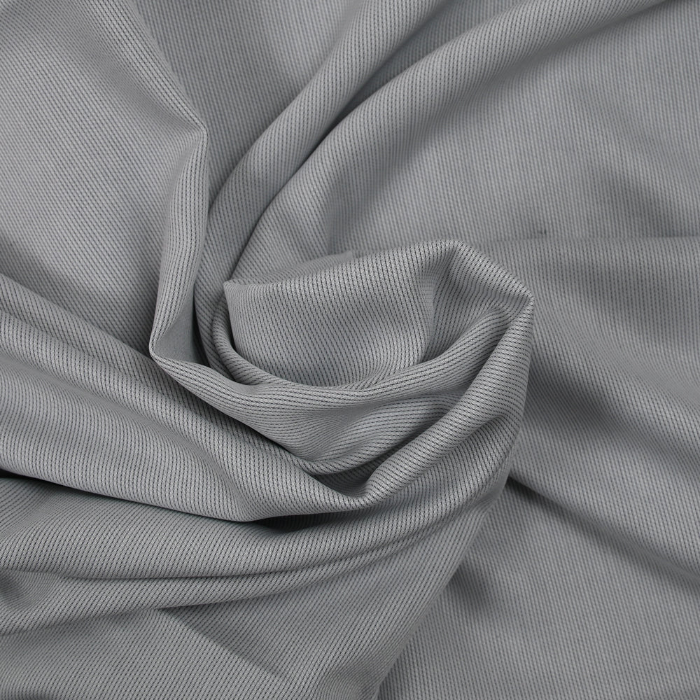 Coton lourd tissé-teint rayé gris - Image 2