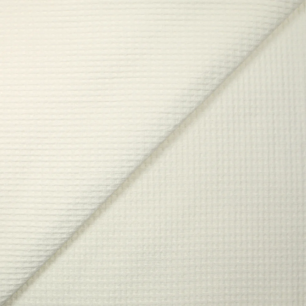 Coton nid d'abeille blanc cassé