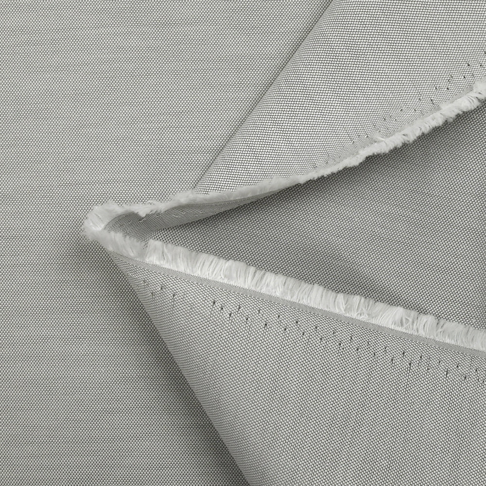 Coton oxford blanc et gris - Image 4