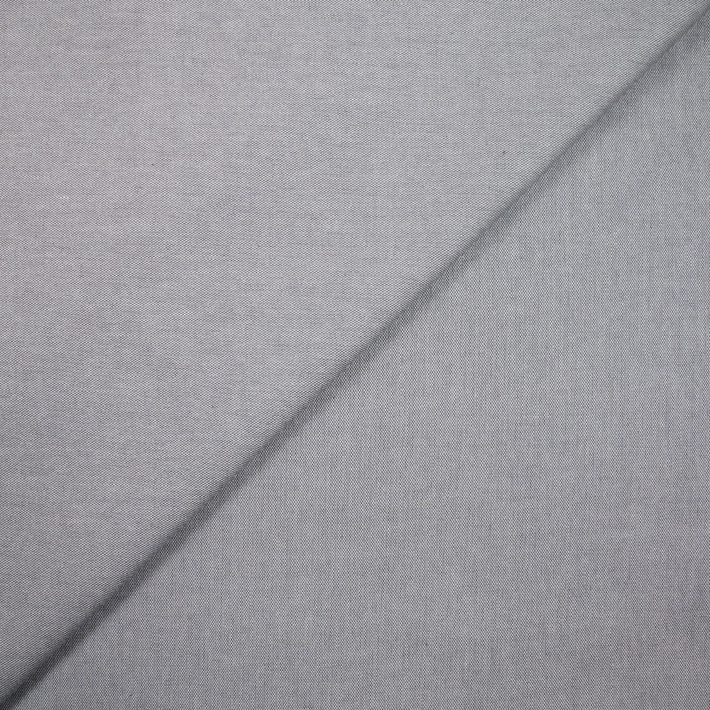Coton tissé teint gris