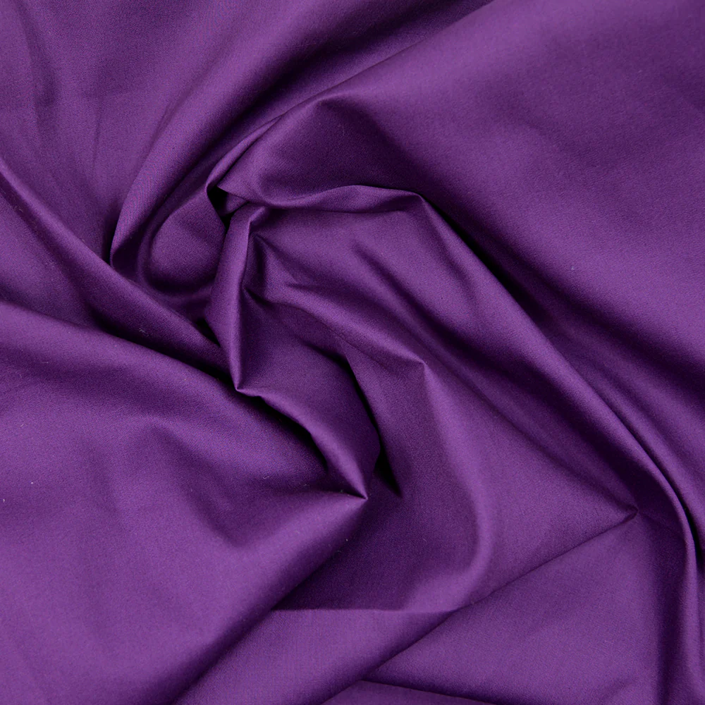 Coton uni aubergine - Image 2