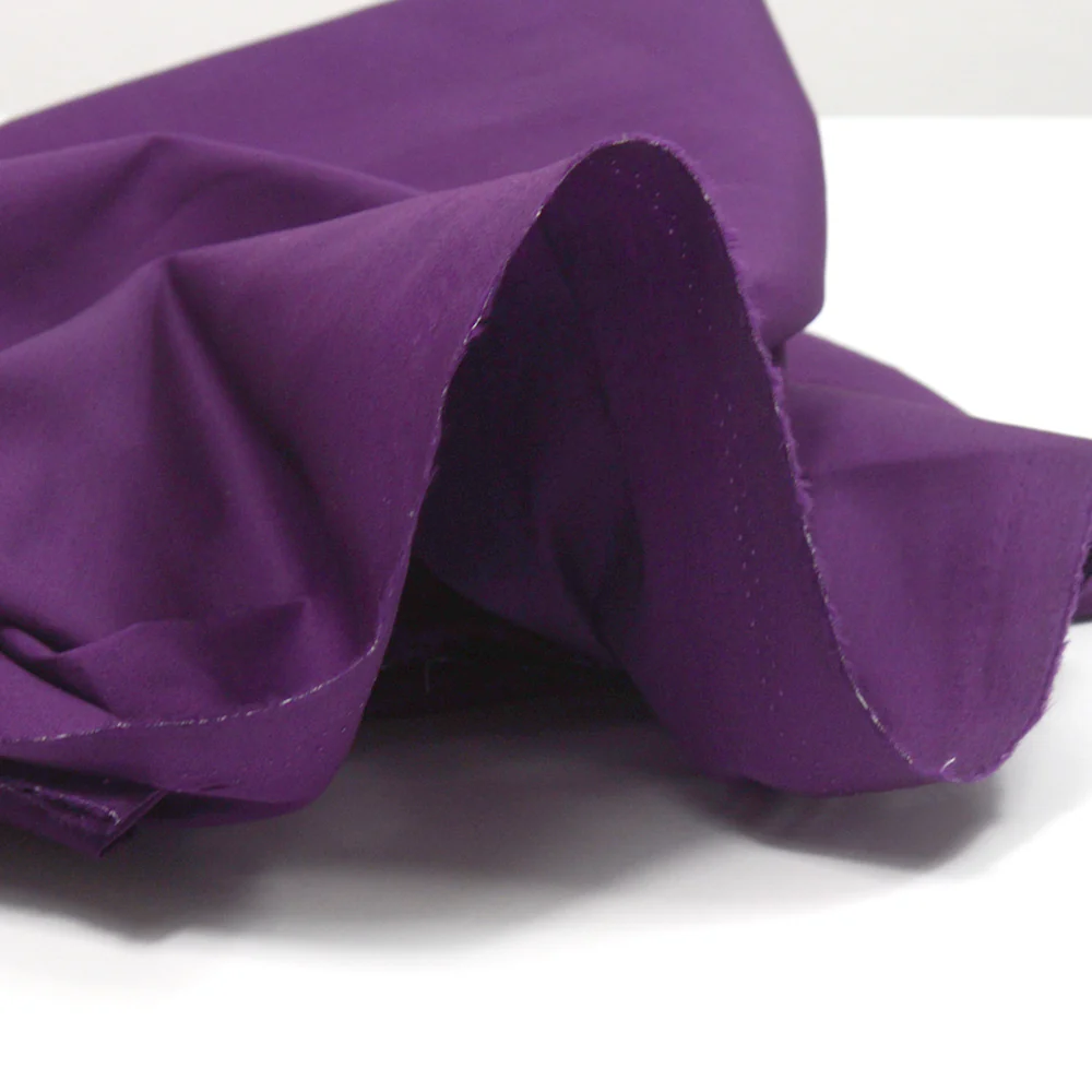 Coton uni aubergine - Image 4