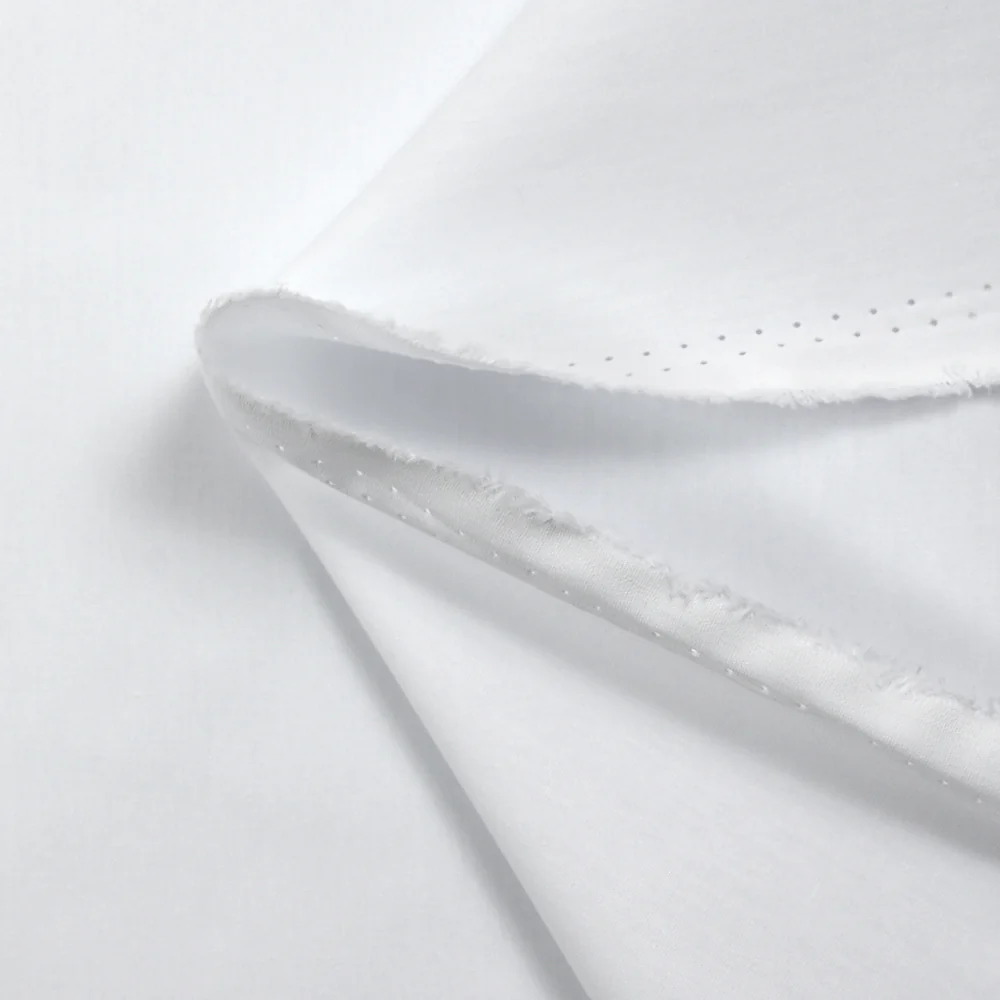 Coton uni blanc optique - Image 3