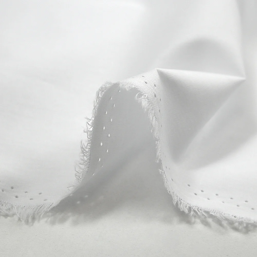 Coton uni blanc optique - Image 4