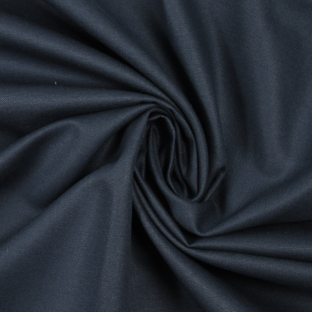 Coton uni bleu nuit - Image 2