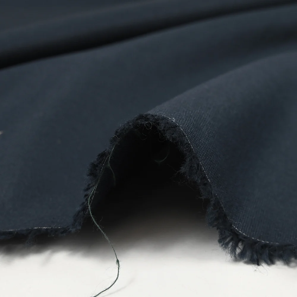Coton uni bleu nuit - Image 4