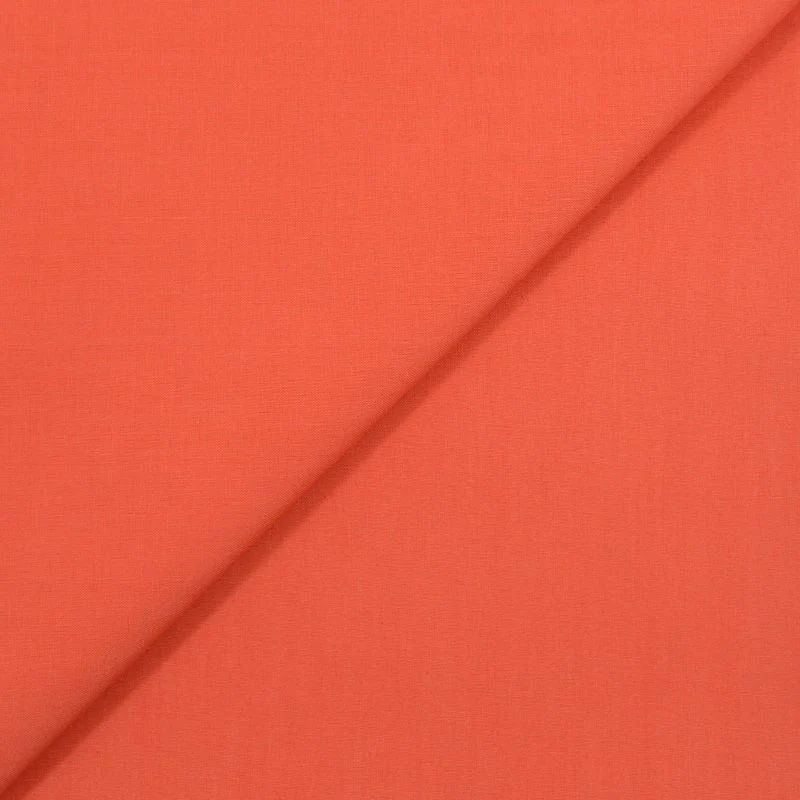 Coton uni corail