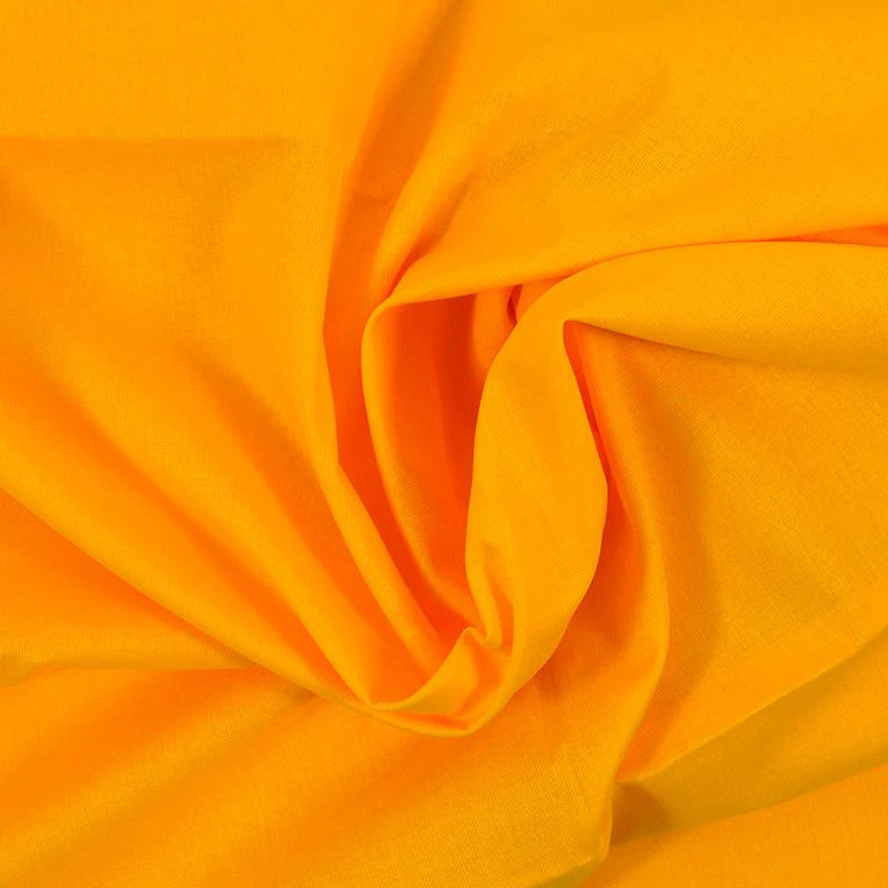 Coton uni jaune safran - Image 4