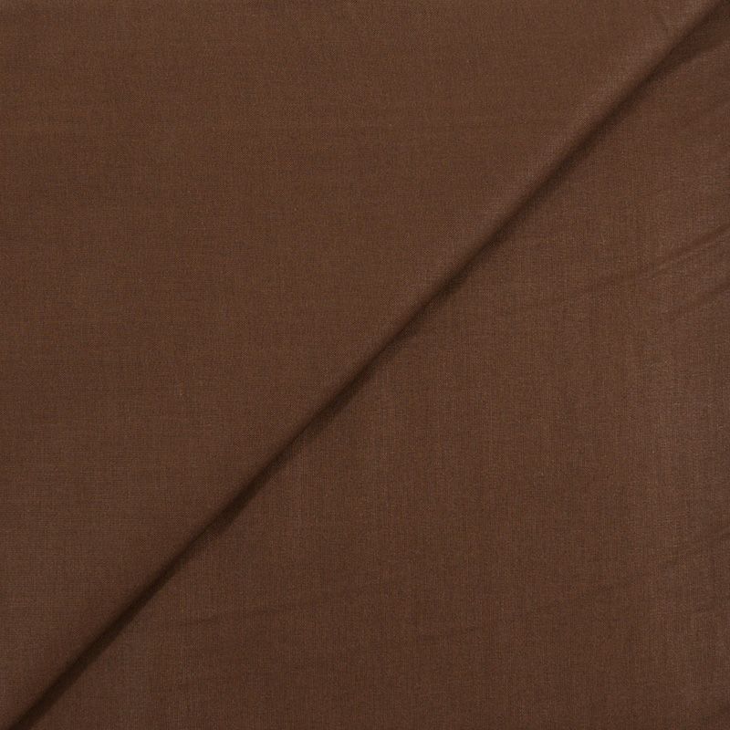 Coton uni marron