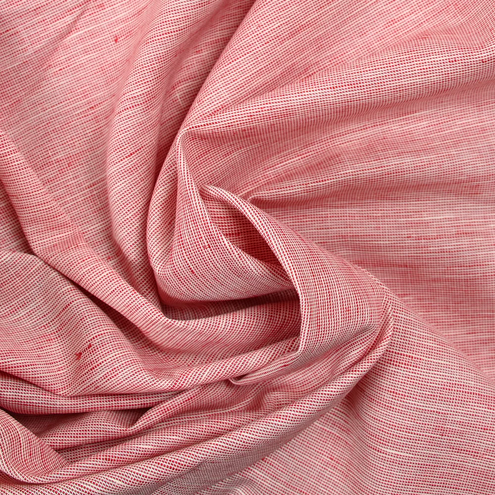 Coton uni rouge chiné - Image 2