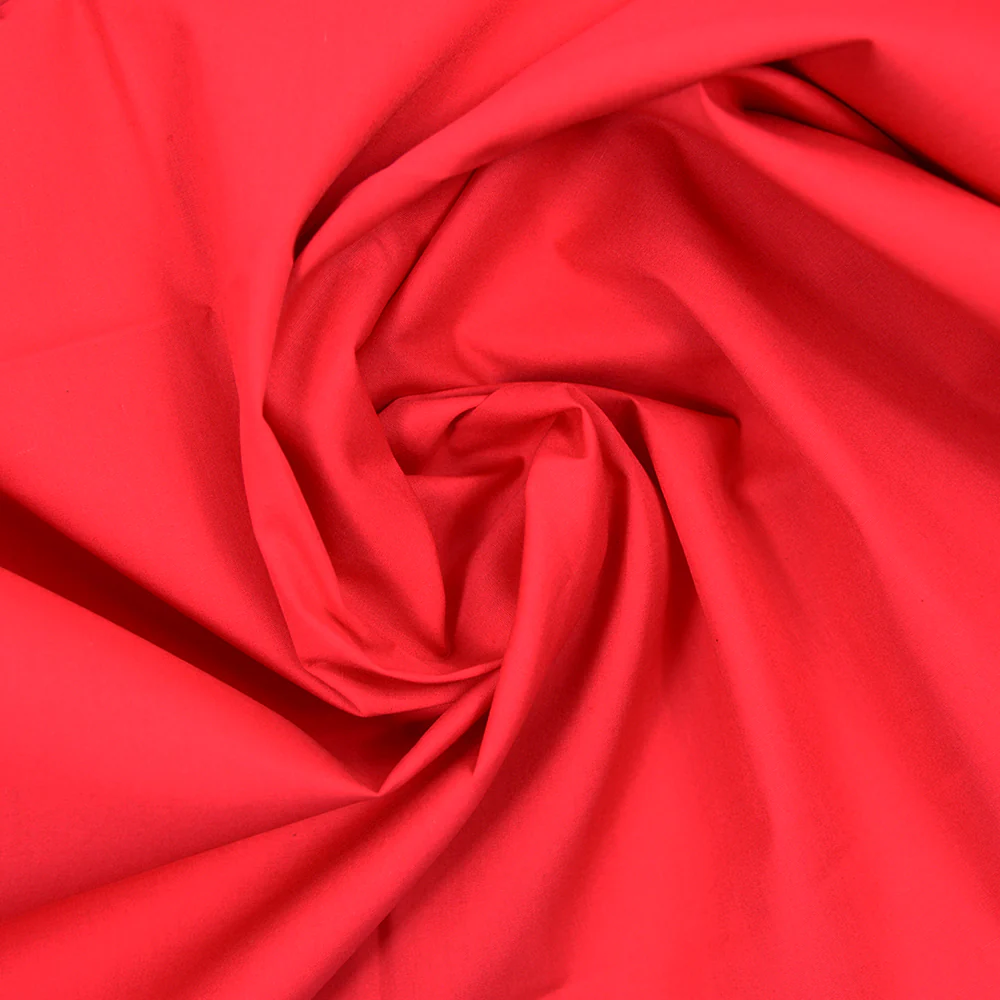 Coton uni rouge clair - Image 2