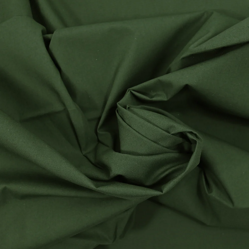 Coton uni vert foncé - Image 2