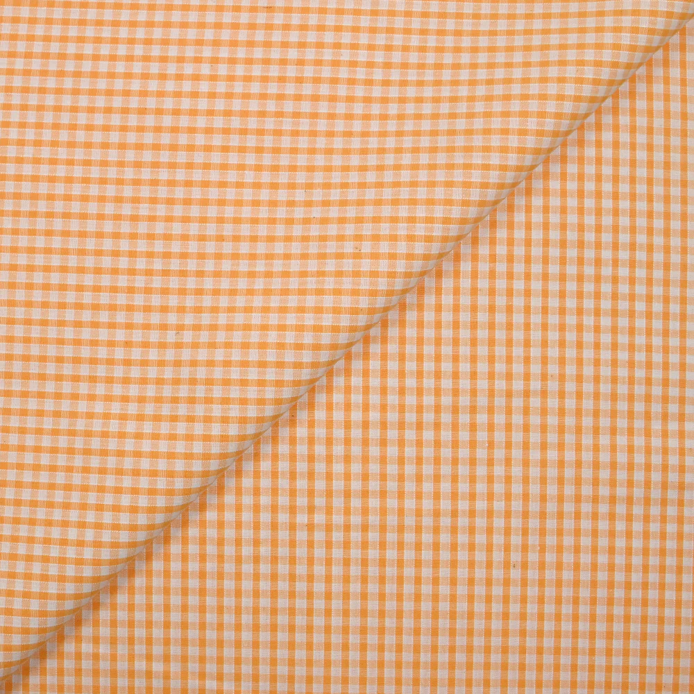 Coton Vichy 3mm abricot