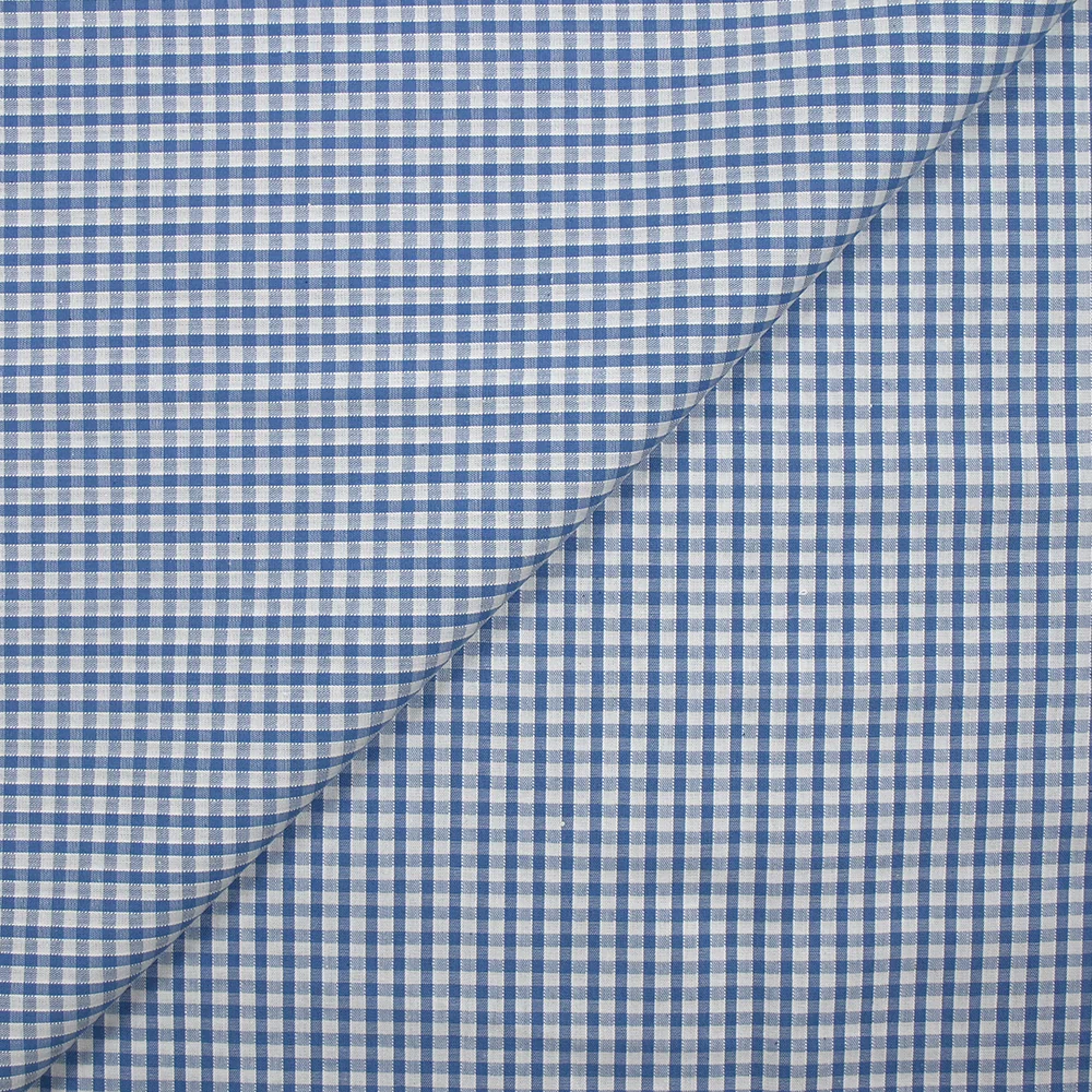 Coton Vichy 3mm bleu clair