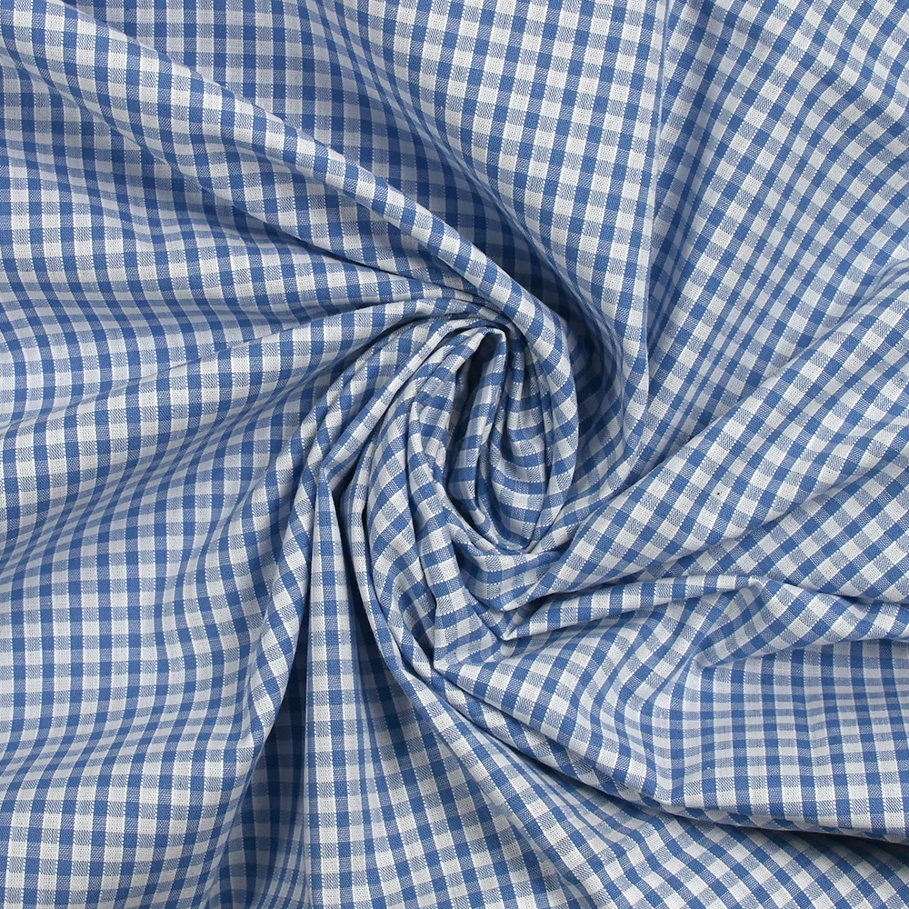Coton Vichy 3mm bleu clair - Image 2