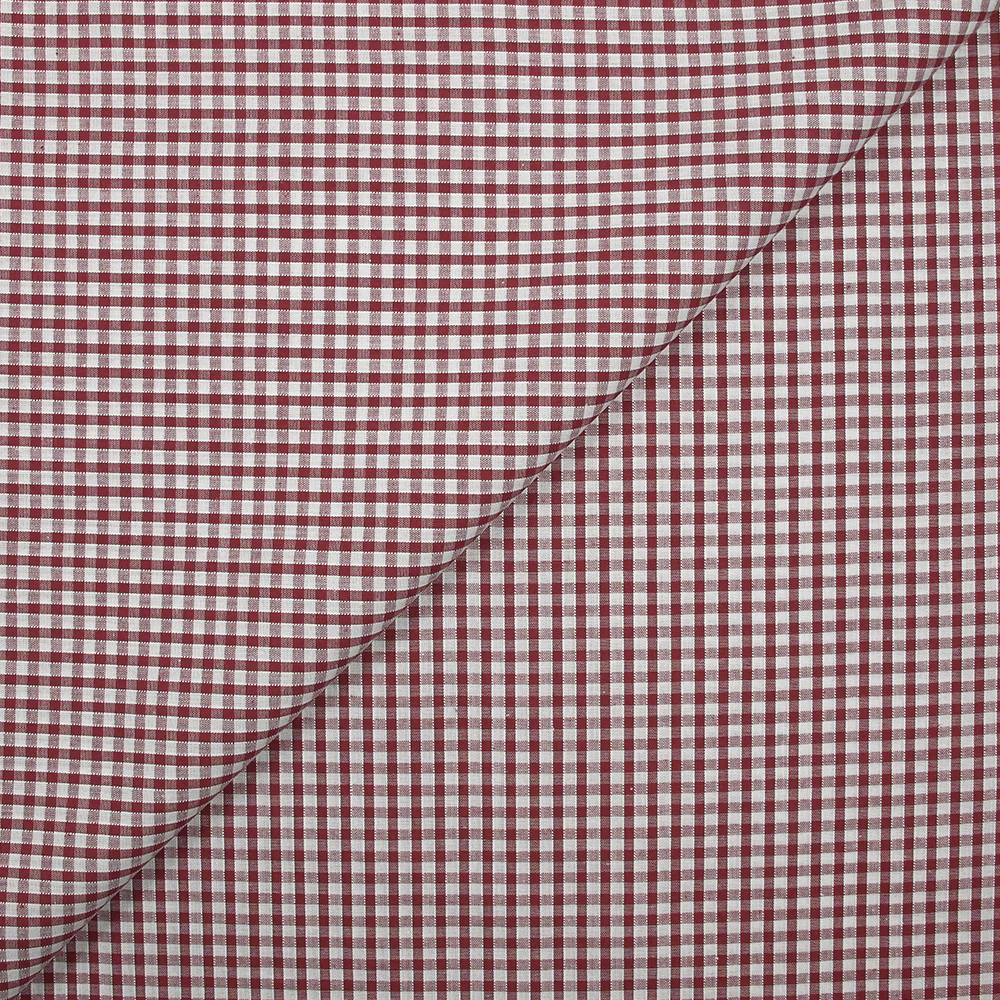 Coton Vichy 3mm bordeaux