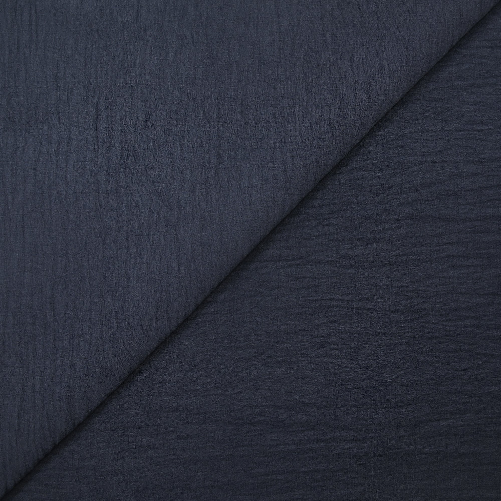 CrĂȘpe de polyester froissĂ© stretch marine