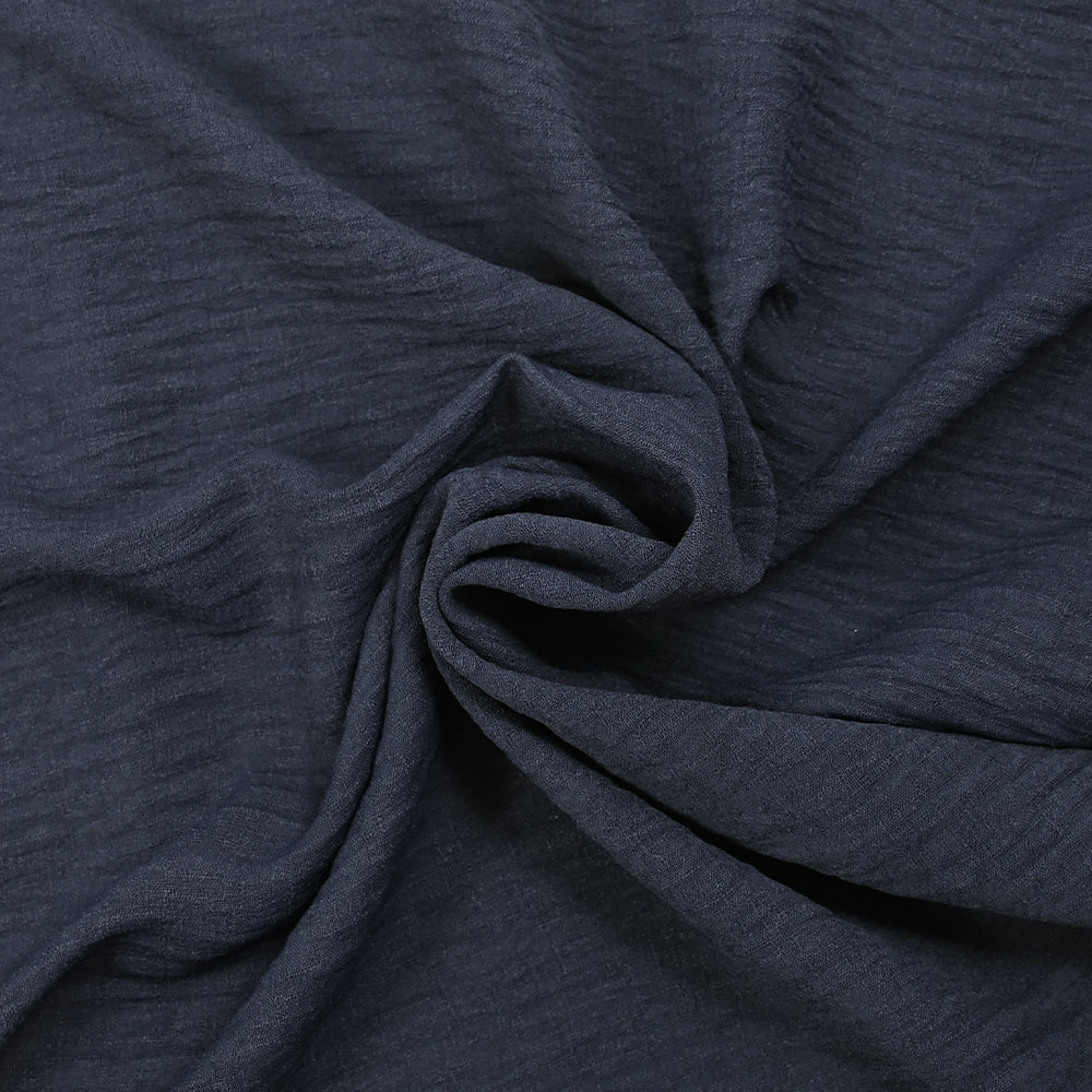 CrĂȘpe de polyester froissĂ© stretch marine - Image 2