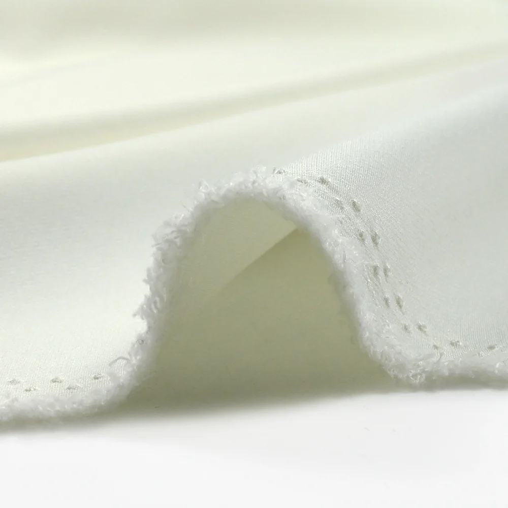 CrĂȘpe de polyester lourd Madeleine blanc - Image 5
